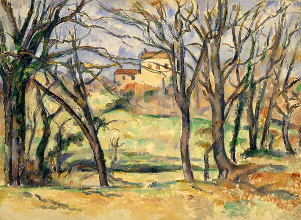 Плакат Trees and Houses Near the Jas de Bouffan