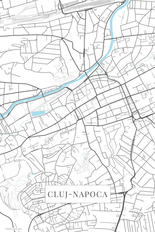 Плакат Cluj Napoca white