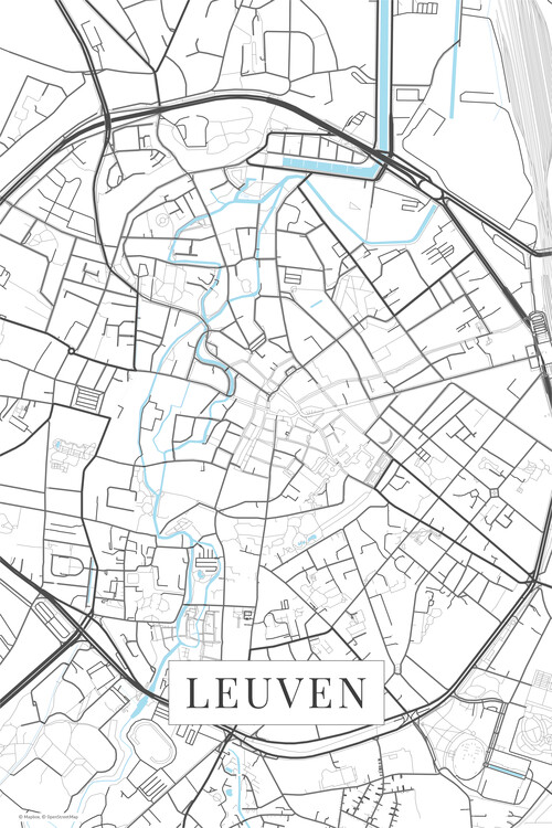 Плакат Leuven white