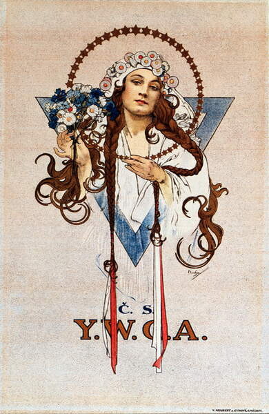Принти на полотні Czechoslovak YWCA Poster for the Young Women's Christian Association YWCA in Czechoslovakia - Lithography