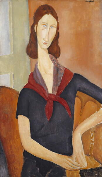 Плакат Jeanne Hebuterne (with a Scarf) 1919