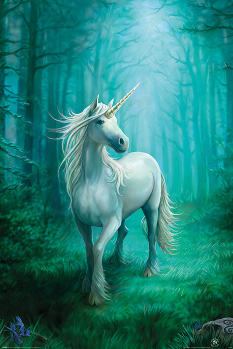 Плакат Anne Stokes - Forest Unicorn