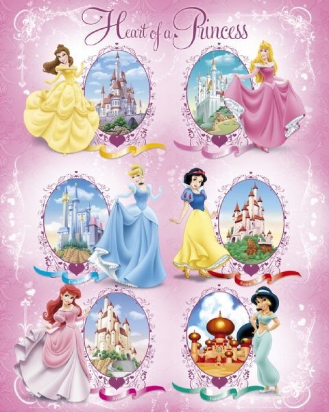 Poster DISNEY PRINCESS - cast
