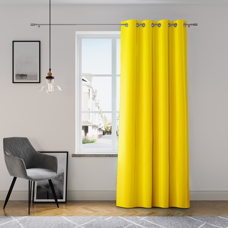 Curtain Amelia Home - Eyelets Yellow 1 pc