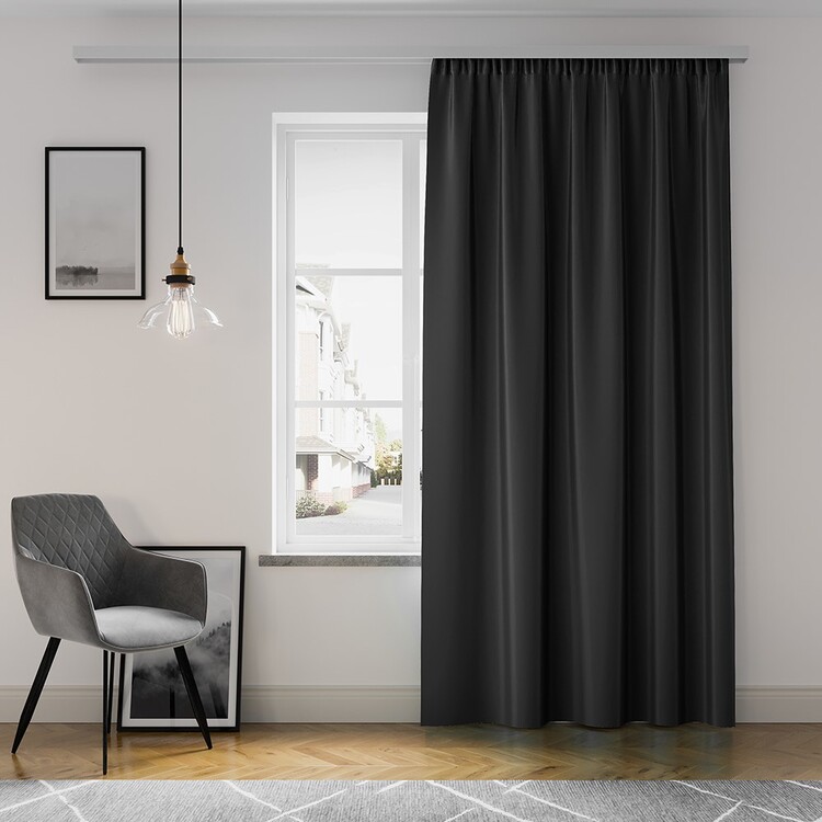 Cortina Amelia Home - Pleat Black 1 pc