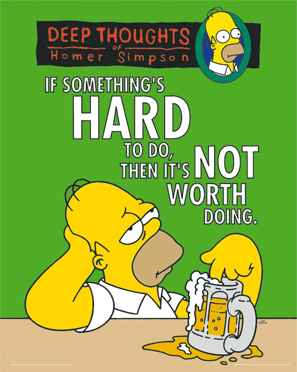 Плакат THE SIMPSONS - deep thoughts