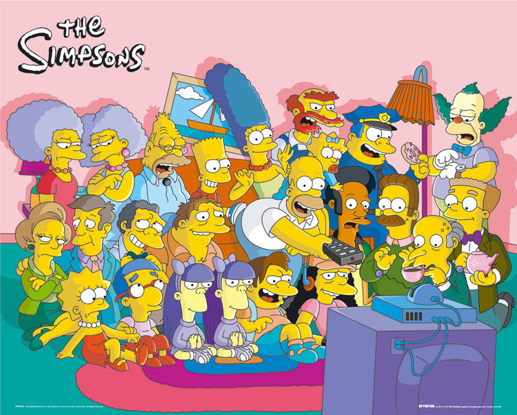 Плакат THE SIMPSONS - cast couch