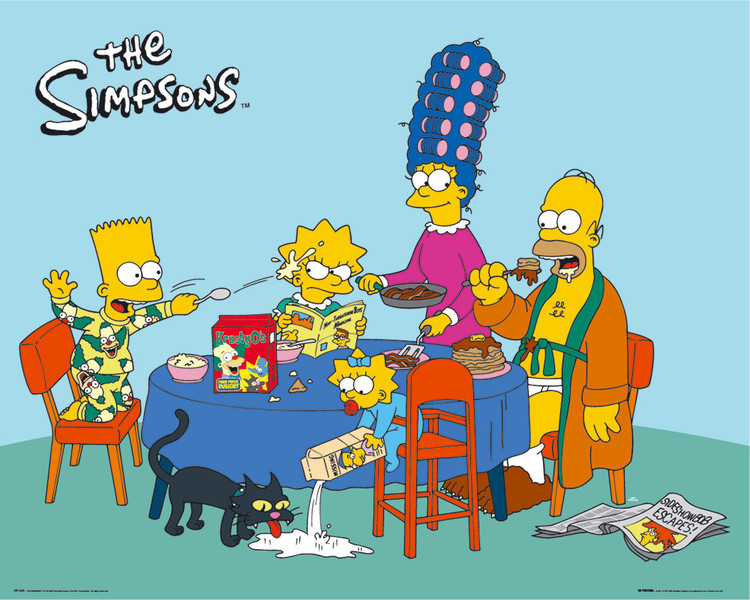 Плакат THE SIMPSONS - breakfast