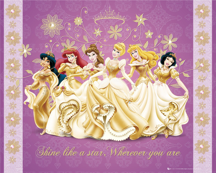 Плакат DISNEYS PRINSESSOR - shine
