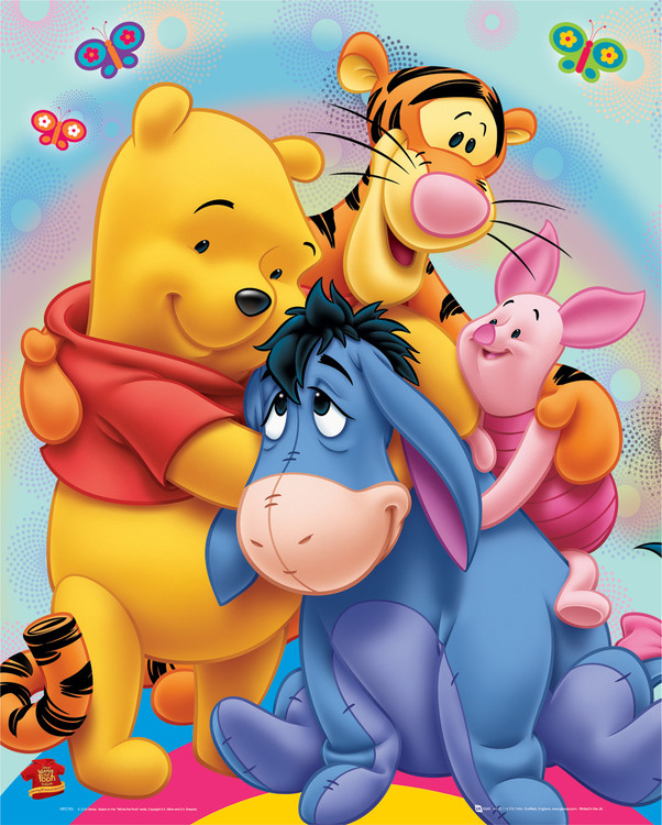 Плакат WINNIE THE POOH - rainbow hug