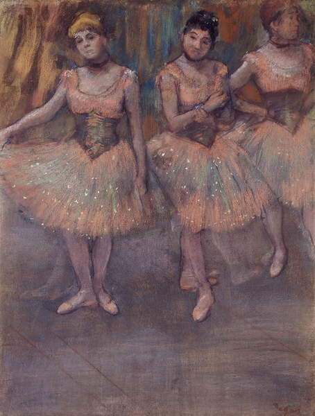 Плакат Three Dancers before Practice, c.1880