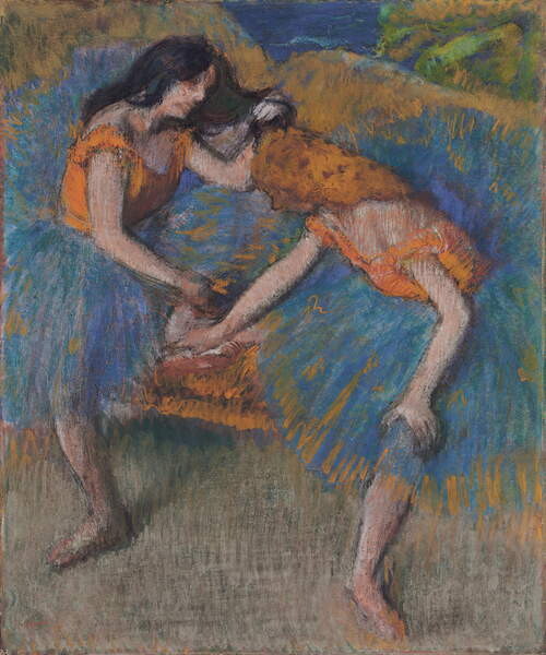 Плакат Two Dancers with Yellow Corsages, c.1902