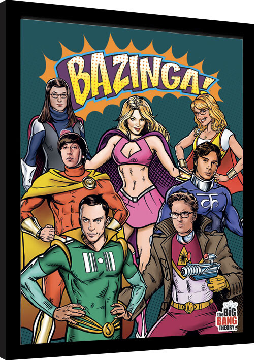 Рамкиран плакат The Big Bang Theory - Superheroes