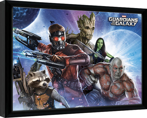 Κορνιζαρισμένη αφίσα Guardians Of The Galaxy - Team
