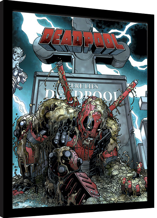 Poster emoldurado Deadpool - Grave
