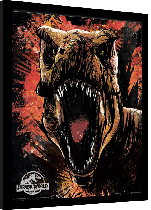 Κορνιζαρισμένη αφίσα Jurassic World Fallen Kingdom - T-Rex Sketch