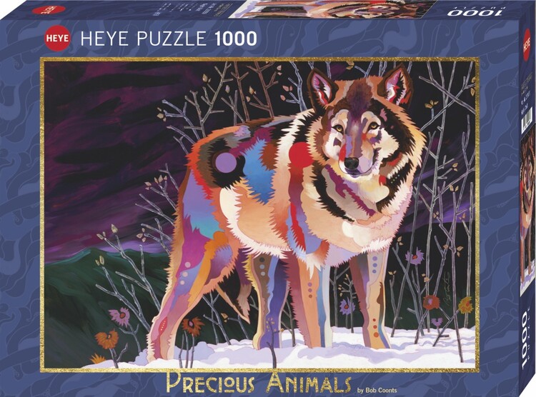 Puzzle Night Wolf