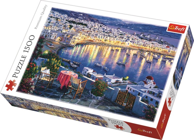 Puzzle Mykonos at dusk