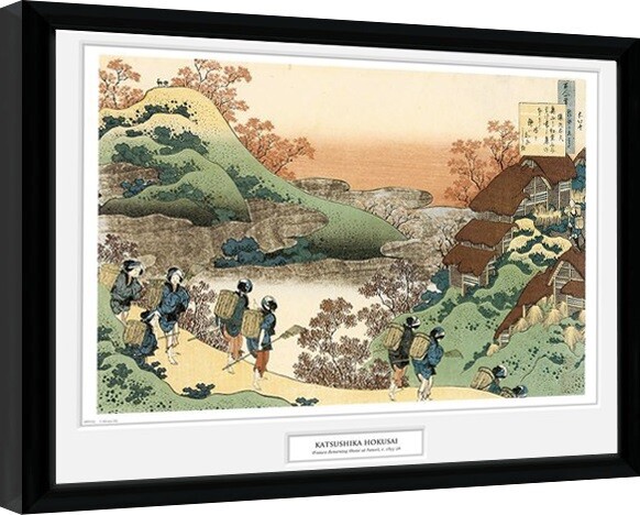 Κορνιζαρισμένη αφίσα Hokusai - Women Returning Home