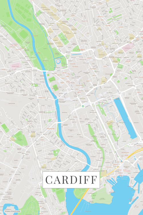 Принти на полотні Cardiff color