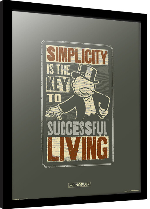 Uokvirjen plakat Monopoly - Simplicity