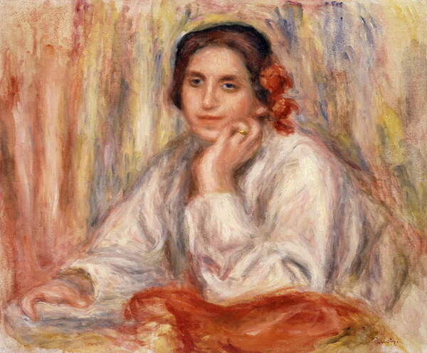 Наклейка Portrait de Vera Sergine Renoir, 1914