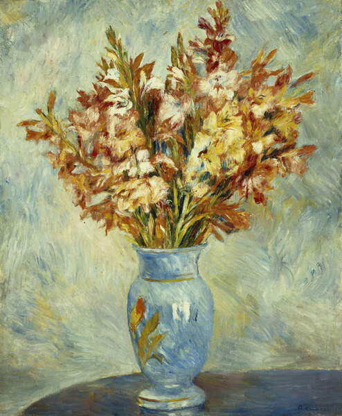 Наклейка Gladioli in Blue Vase; Glaieuls au Vase Bleu, 1884