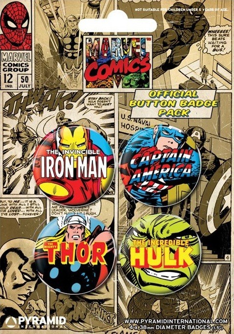 Badge set MARVEL COMICS 2