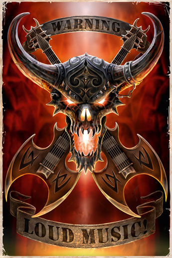 Poster Anne Stokes - warning loud