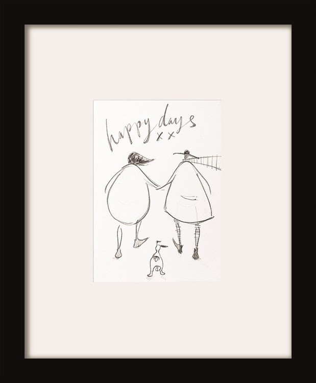 Uokvirjen plakat Sam Toft - Happy Days