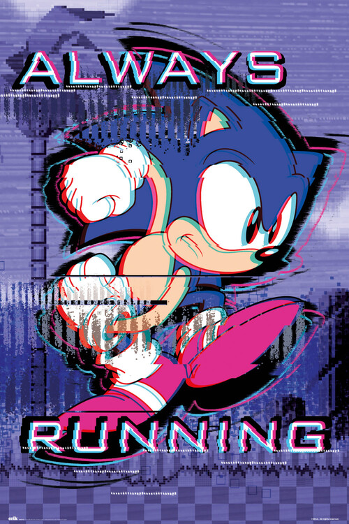 Плакат Sonic the Hedgehog - Always Runnig