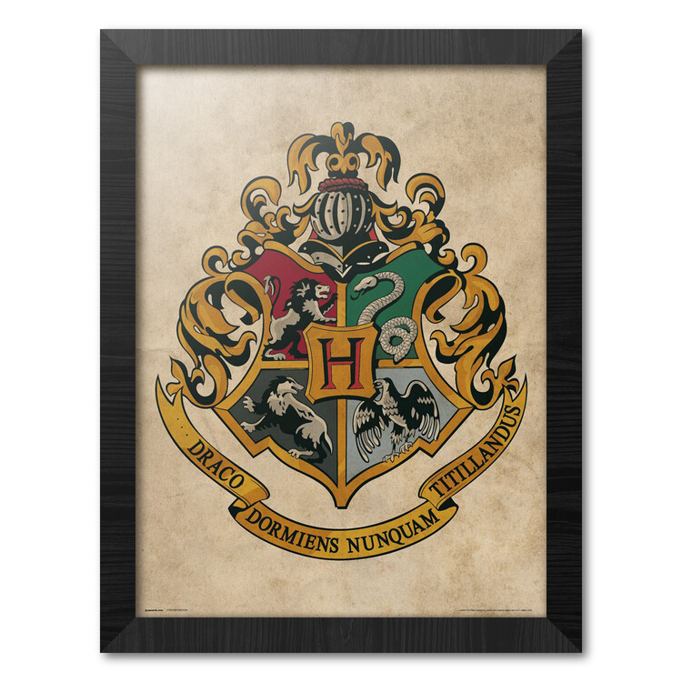 Κορνιζαρισμένη αφίσα Harry Potter - Hogwarts Chrest