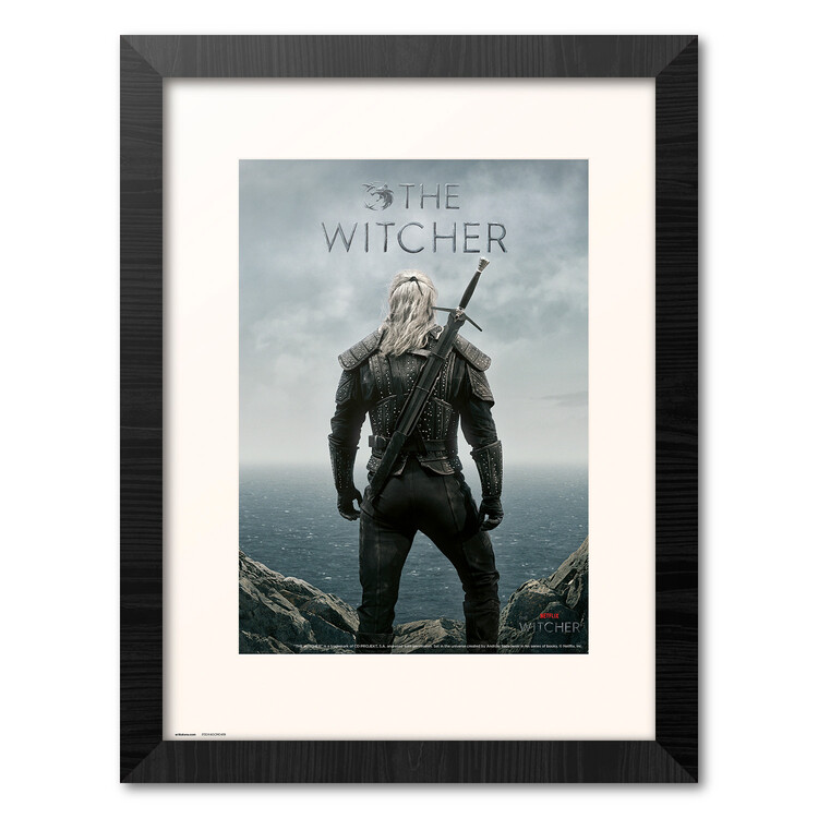 Uokvirjen plakat The Witcher - Geralt Backwards