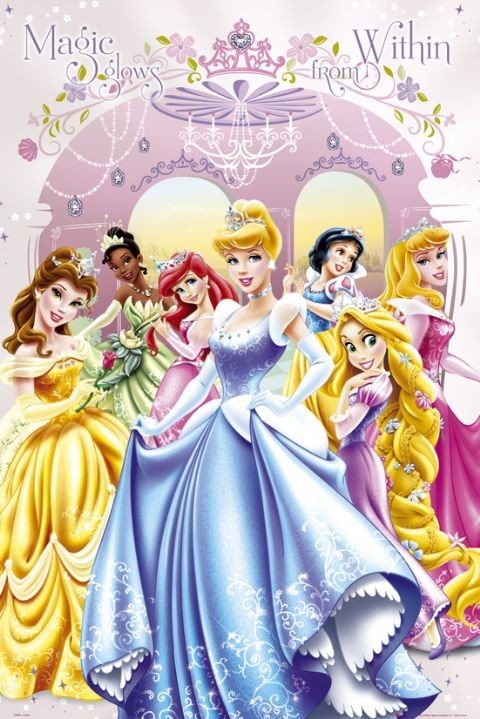 Плакат DISNEY PRINCEZNY - glow within