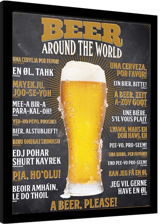 Κορνιζαρισμένη αφίσα How To Order a Beer