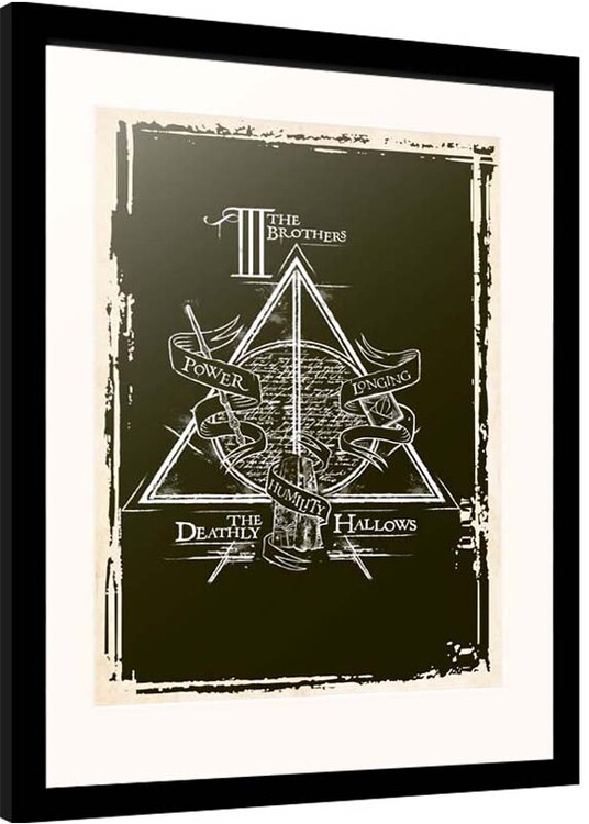 Κορνιζαρισμένη αφίσα Harry Potter - Deathly Hallows Symbol
