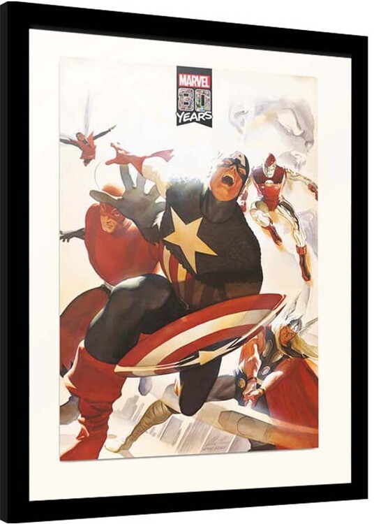 Κορνιζαρισμένη αφίσα Marvel - 80 years Anniversary