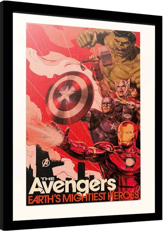 Κορνιζαρισμένη αφίσα Marvel: Avengers - Earth‘s Mightiest Heroes