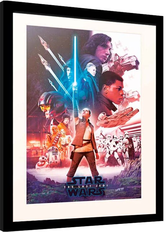 Κορνιζαρισμένη αφίσα Star Wars: Episode VIII - The Last of the Jedi - Blue Saber