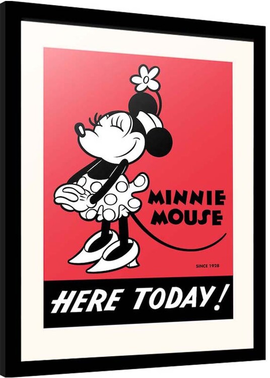 Framed Poster Disney - Minnie Mouse - Here Today!