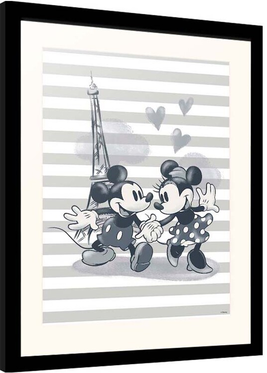 Κορνιζαρισμένη αφίσα Disney - Mickey and Minnie Mouse - Paris