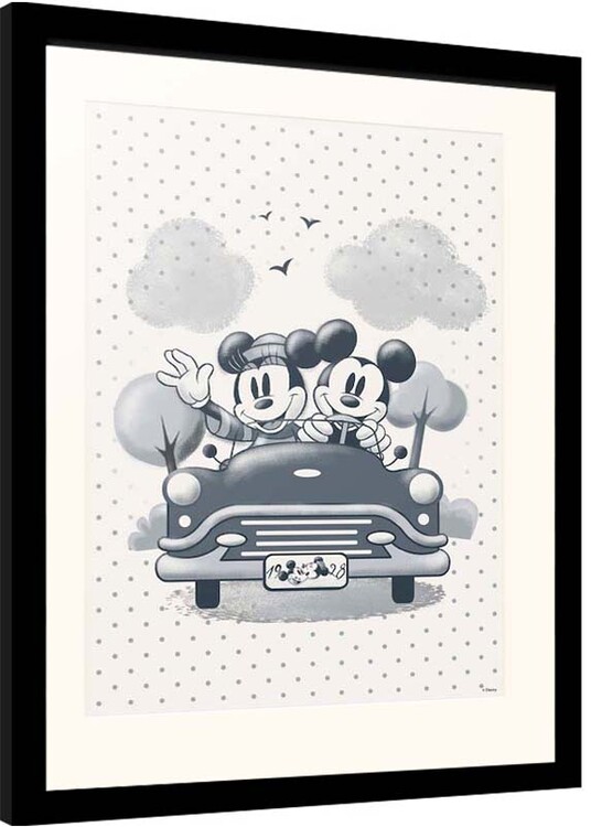 Κορνιζαρισμένη αφίσα Disney - Mickey and Minnie Mouse - Travel