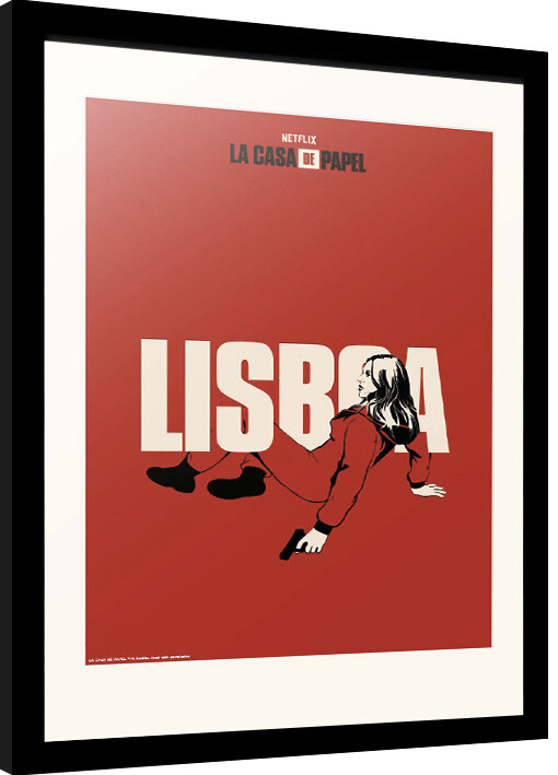 Κορνιζαρισμένη αφίσα La Casa De Papel - Lisboa