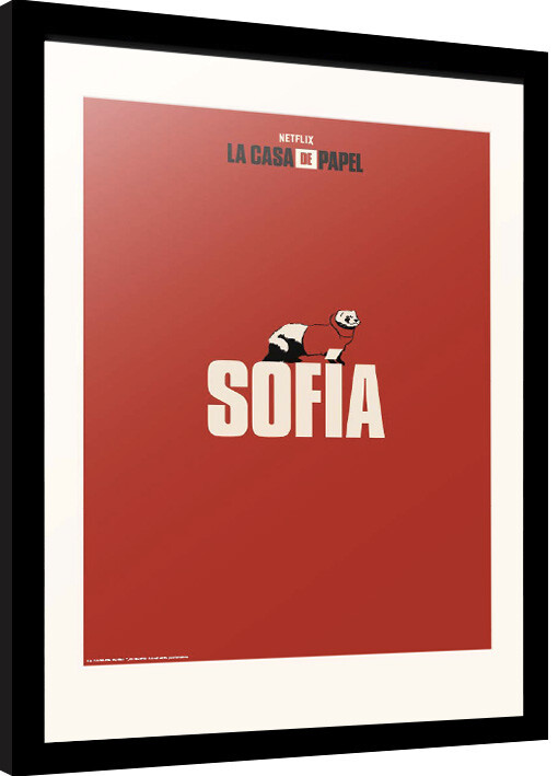 Uokvirjen plakat La Casa De Papel - Sofia