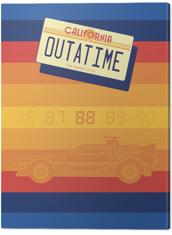 Принти на полотні Back to the Future - Retro Stripes