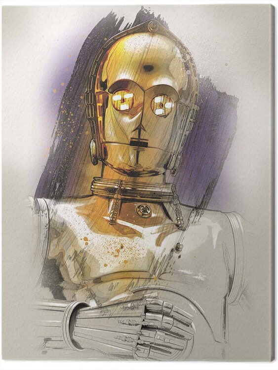 Принти на полотні Star Wars The Last Jedi - C - 3PO Brushstroke