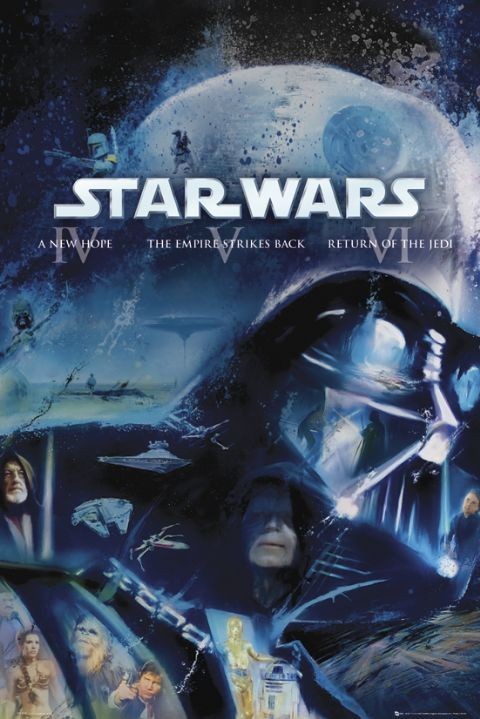 Poster STAR WARS - blue ray classic
