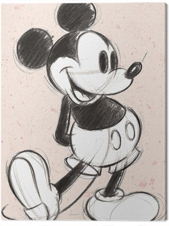 Принти на полотні Mickey Mouse - Textured Sketch