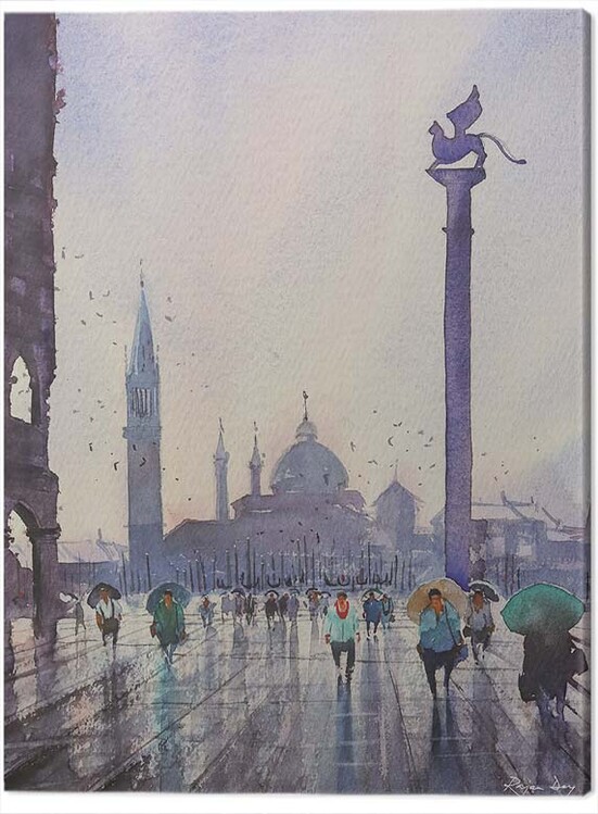 Принти на полотні Rajan Dey - Venice After Rain