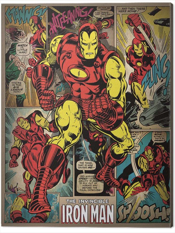 Canvas Print Iron Man - Retro